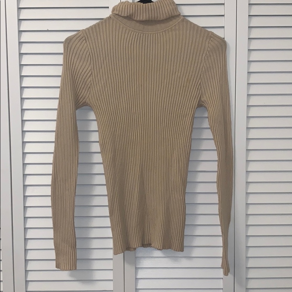 Beige turtleneck